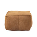 Brown Leather Puff