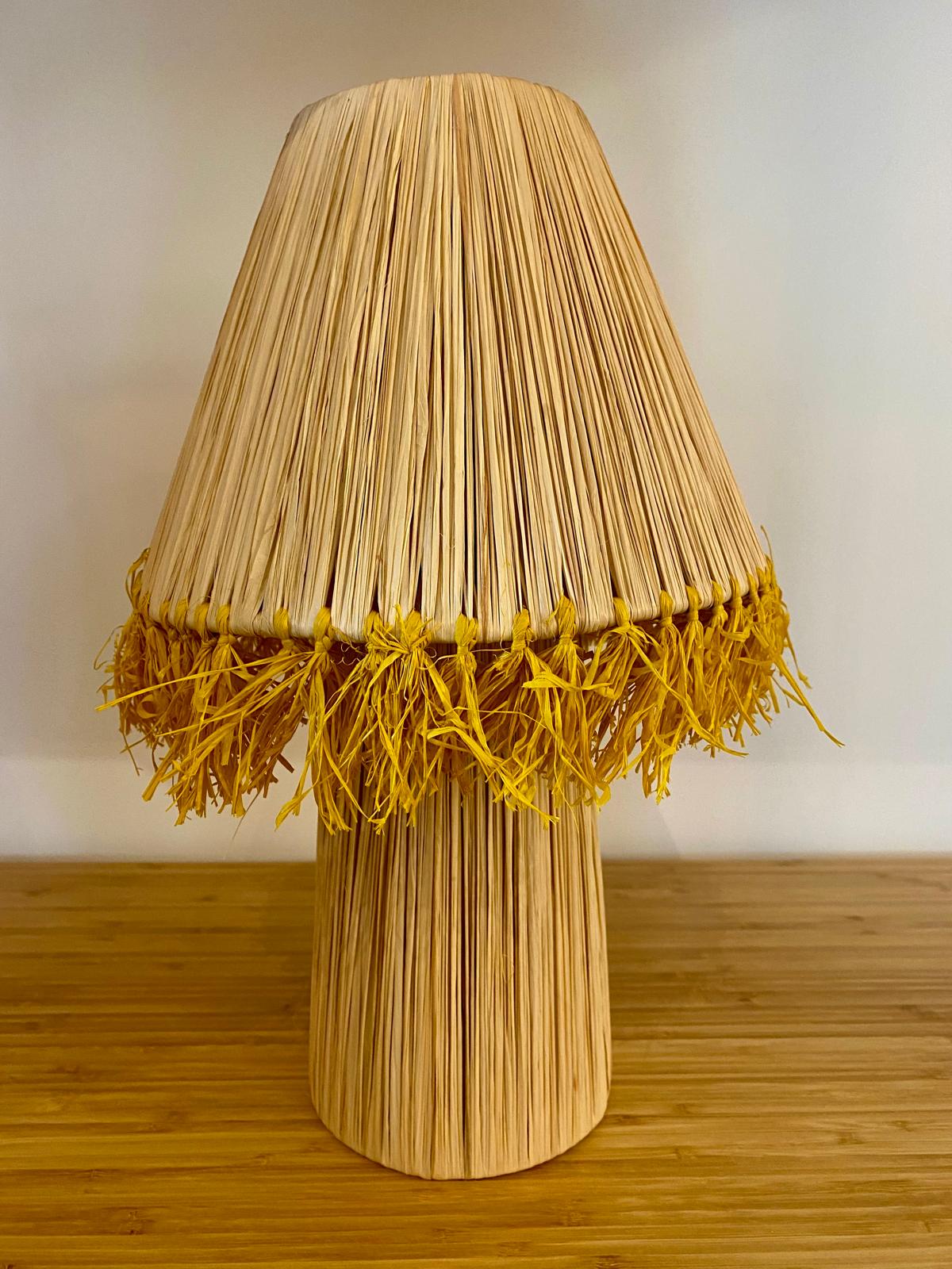 Velador de Yute Amarillo
