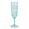 Copa de champán de acrilico turquesa