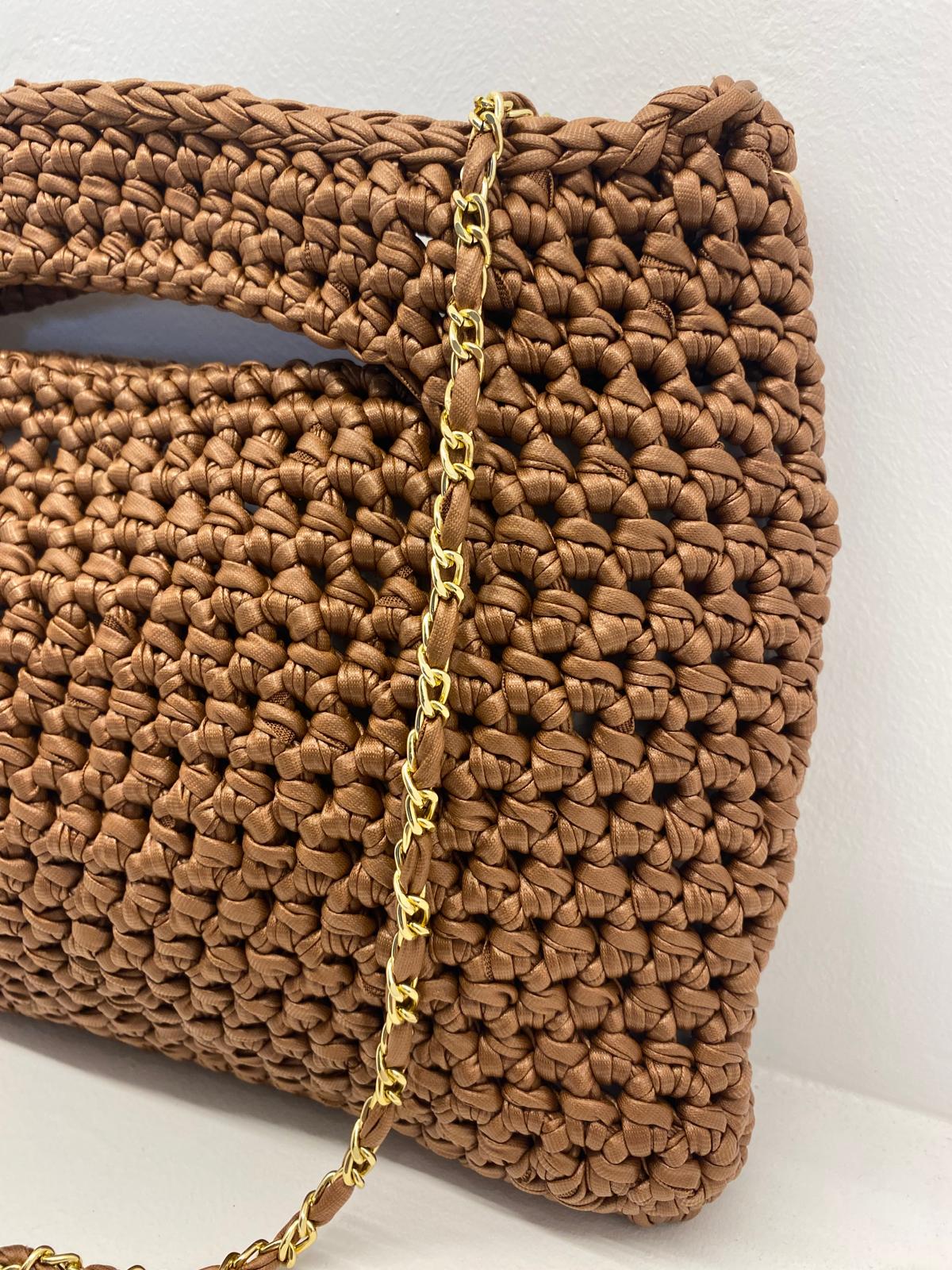 CARTERA EFECTO CUERO - HANDMADE -