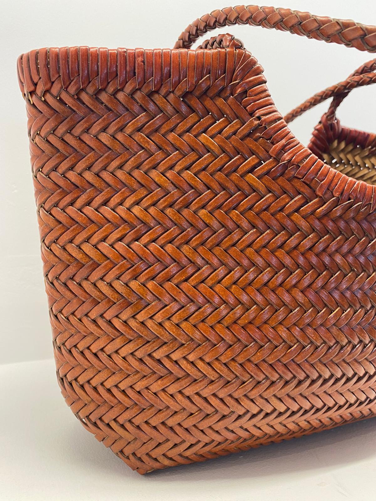 Bolso trenzado terracota mediano
