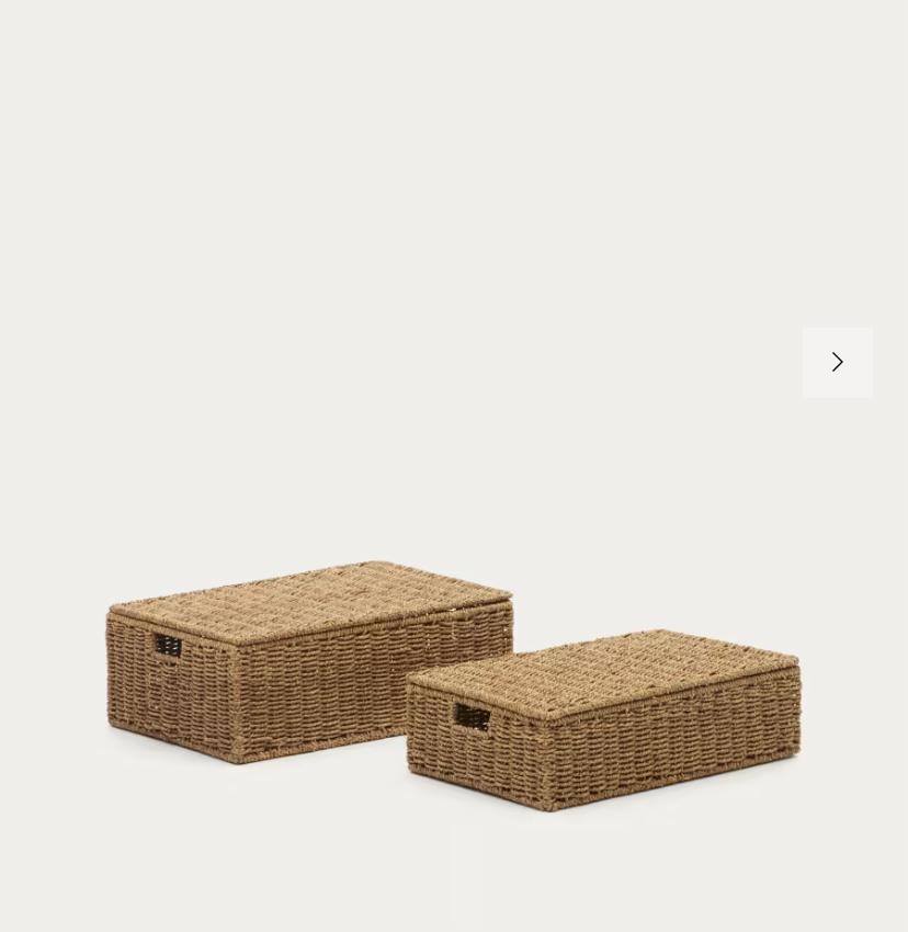 CAJA DE FIBRA NATURAL MEDIANA