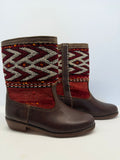 BOTA DE PIEL ARTESANAL CHOCOLATE