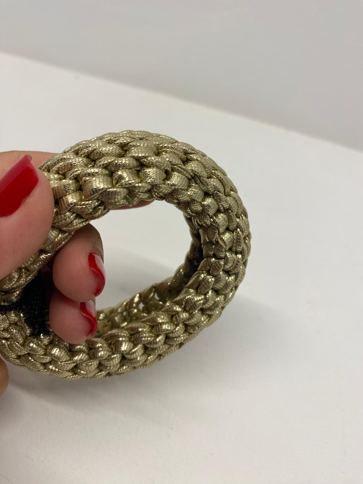 PULSERA EFECTO CUERO - HANDMADE -