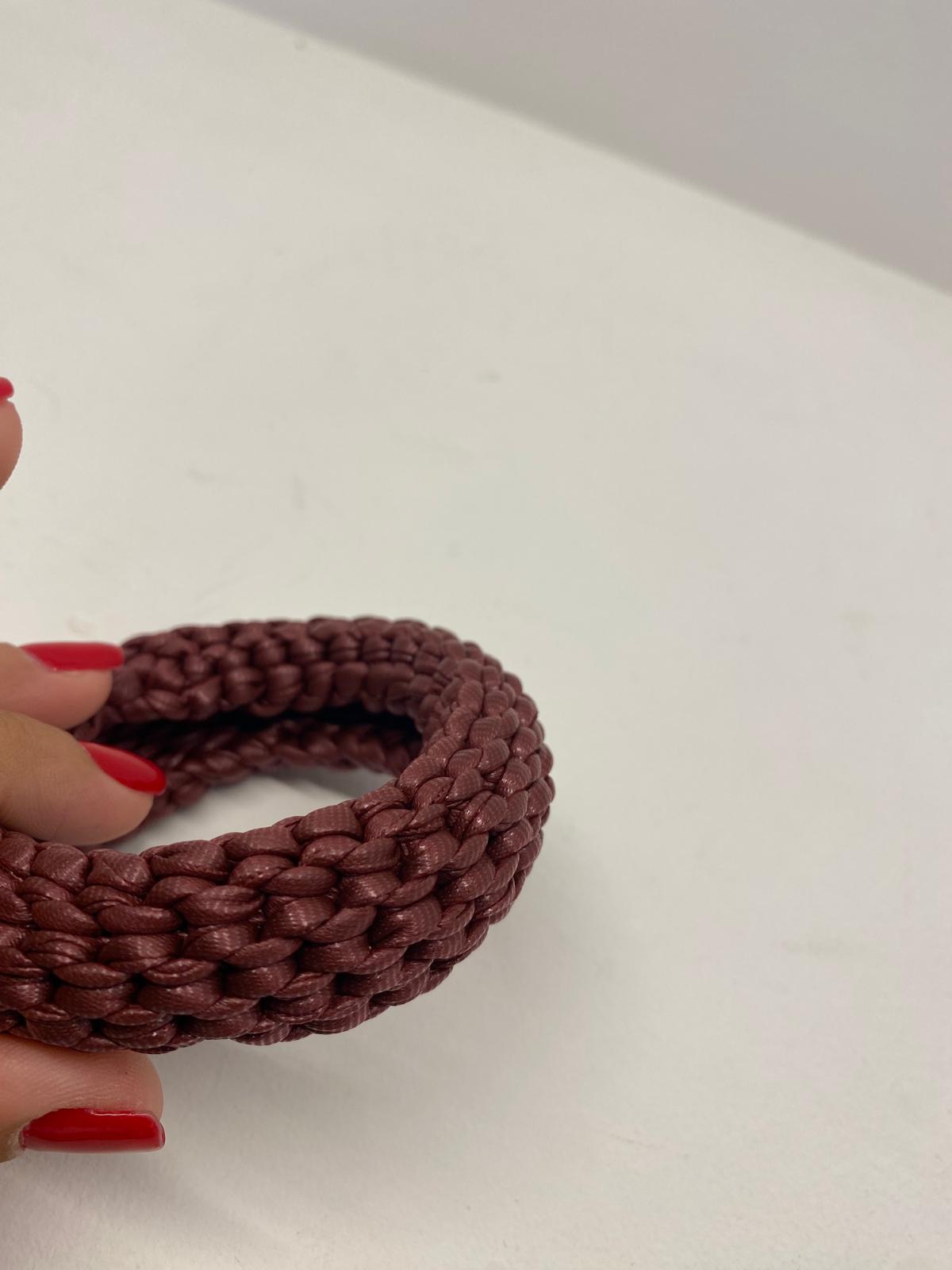 PULSERA EFECTO CUERO - HANDMADE -