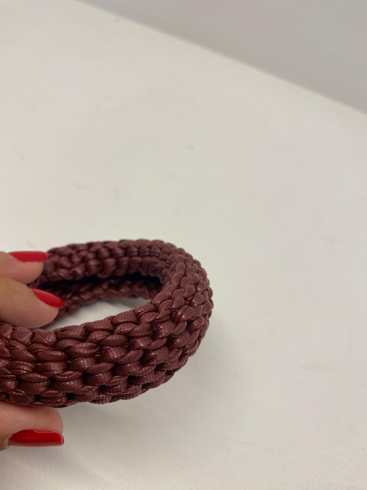 PULSERA EFECTO CUERO - HANDMADE -