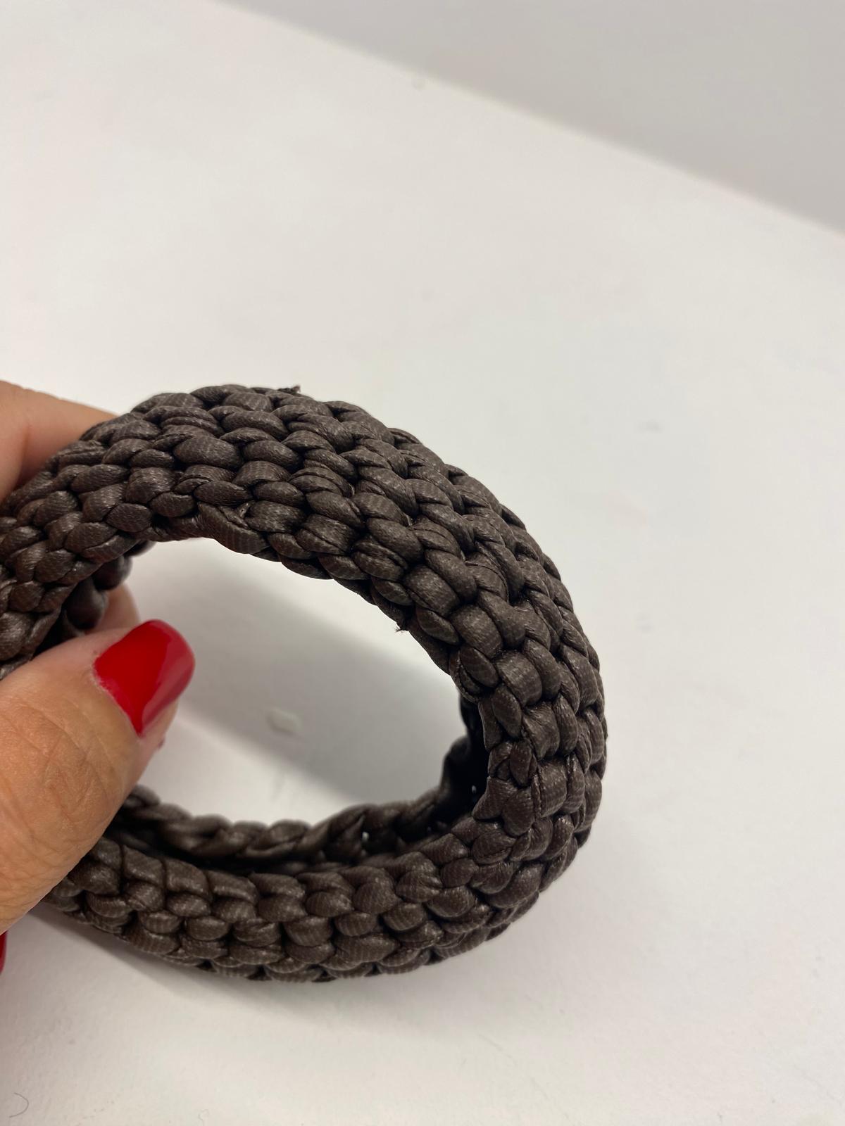 PULSERA EFECTO CUERO - HANDMADE -
