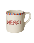 Taza de cerámica pintada a mano merci